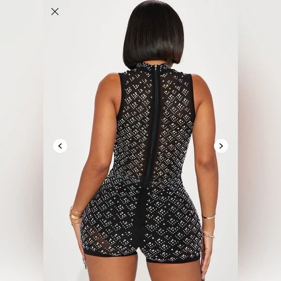 Fashion Nova Black Sequin Jumpsuit - Picture 4 of 7